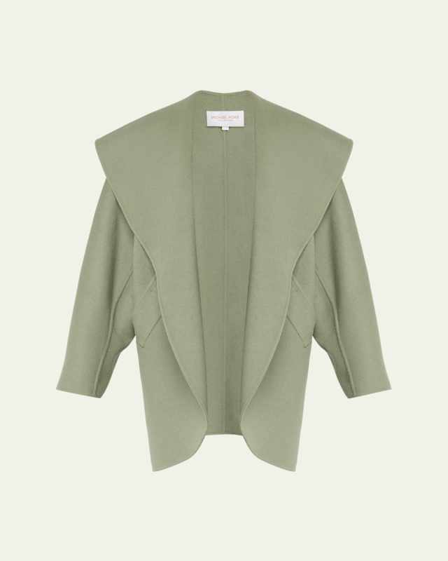 Shawl Clutch Coat Double-Faced Plush Woo